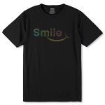 RAINBOW SPANGLE SMILE - Unisex Round Neck Regular Fit 100% Combed Cotton Half Sleeve T-Shirt