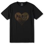 RED & GOLD SPANGLE PARIS FRIHNI - Unisex Round Neck Regular Fit 100% Combed Cotton Half Sleeve T-Shirt