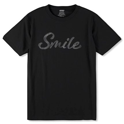 SILVER SPANGLE SMILE - Unisex Round Neck Regular Fit 100% Combed Cotton Half Sleeve T-Shirt
