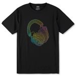 SPANGLE MULTI HEADPHONE - Unisex Round Neck Regular Fit 100% Combed Cotton Half Sleeve T-Shirt