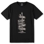 A Pencil is with a ribbon DO WHAT MAKES YOU HAPPY - Unisex Round Neck Regular Fit 100% Combed Cotton Half Sleeve T-Shirt
