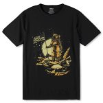 American Astronaut on the Moon - Unisex Round Neck Regular Fit 100% Combed Cotton Half Sleeve T-Shirt