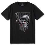 DAGGER DOOM - Unisex Round Neck Regular Fit 100% Combed Cotton Half Sleeve T-Shirt