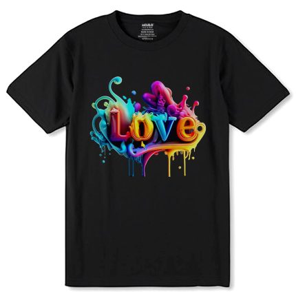 Hippie Flower Peace Soul Love Happy - Unisex Round Neck Regular Fit 100% Combed Cotton Half Sleeve T-Shirt