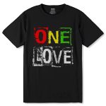 ONE LOVE - Unisex Round Neck Regular Fit 100% Combed Cotton Half Sleeve T-Shirt