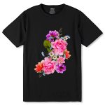 Vintage Pressed Wildflower Aesthetic - Unisex Round Neck Regular Fit 100% Combed Cotton Half Sleeve T-Shirt