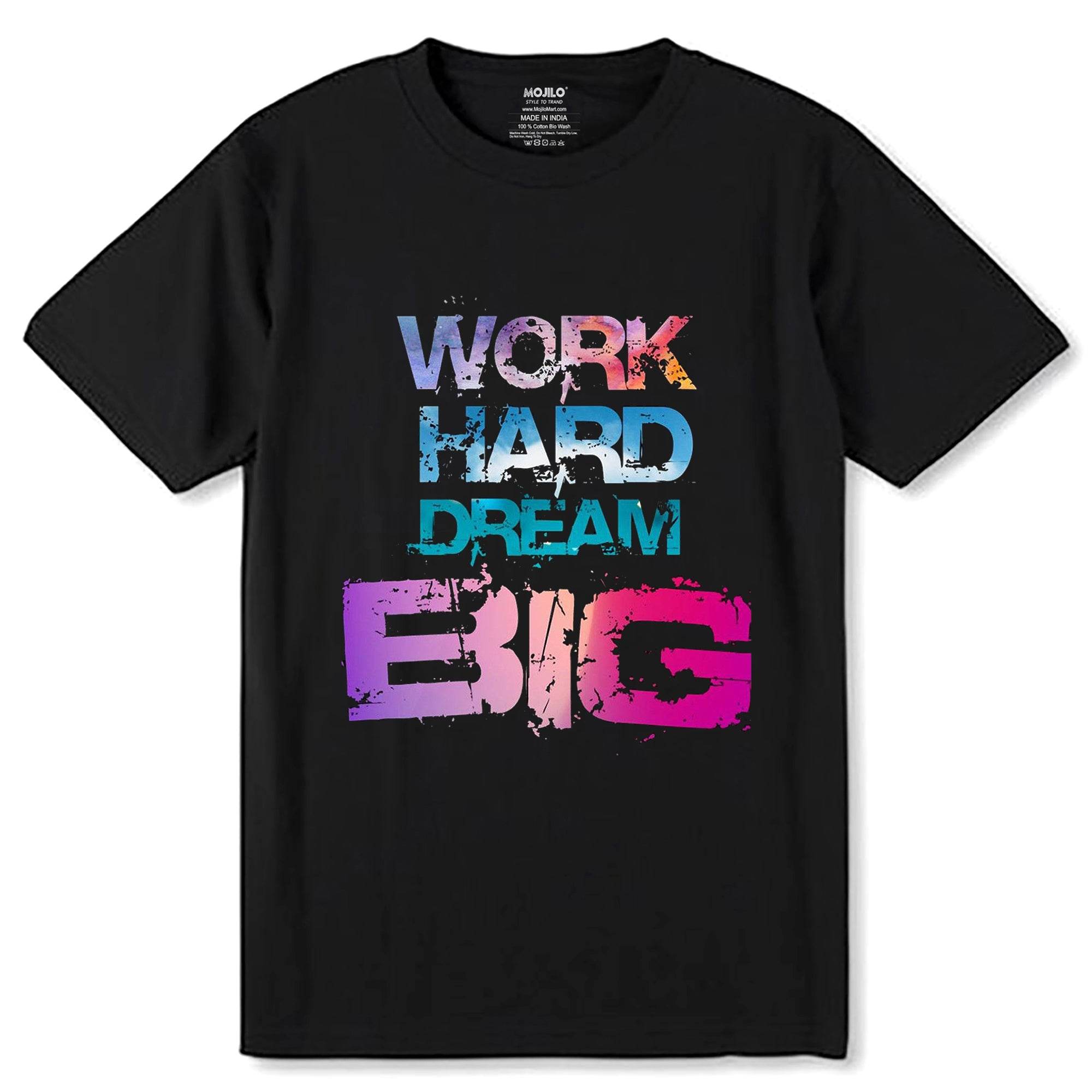 Work Head Dream Big - Unisex Round Neck Regular Fit 100% Combed Cotton Half Sleeve T-Shirt - Image 1